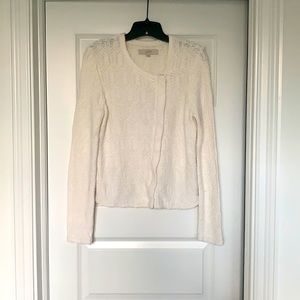 Cream knit sweater / jacket